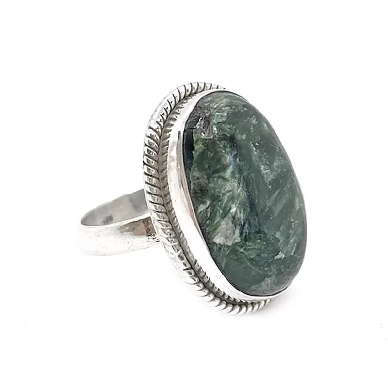 Seraphinite Classic Gemstone Ring