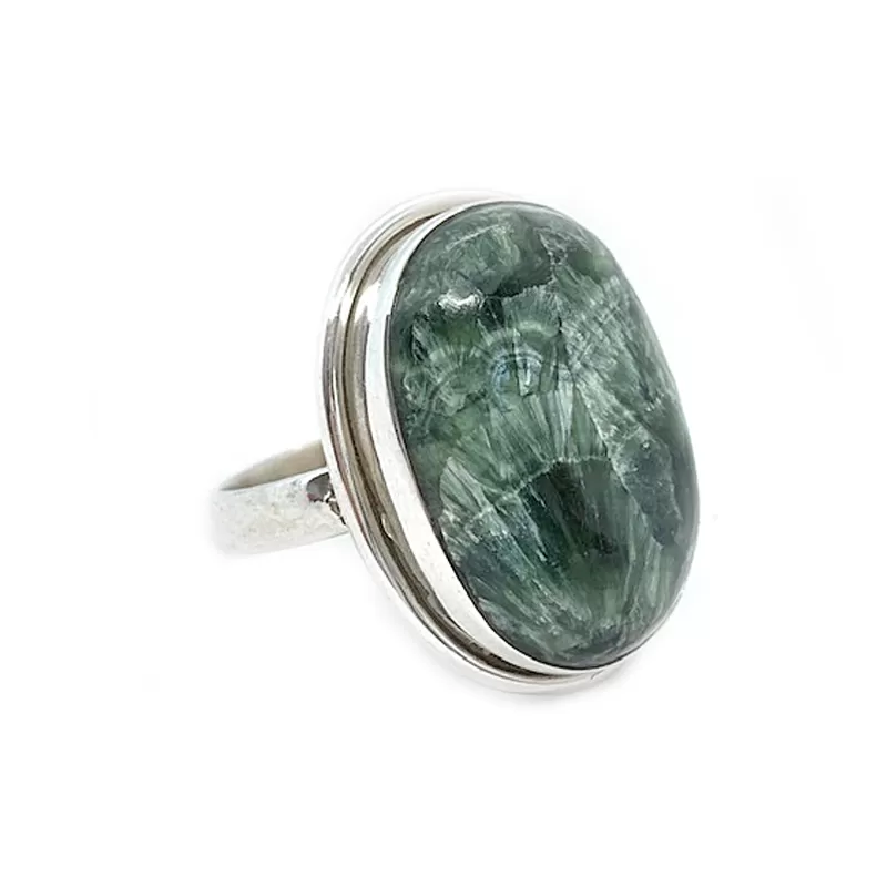 Seraphinite Classic Gemstone Ring