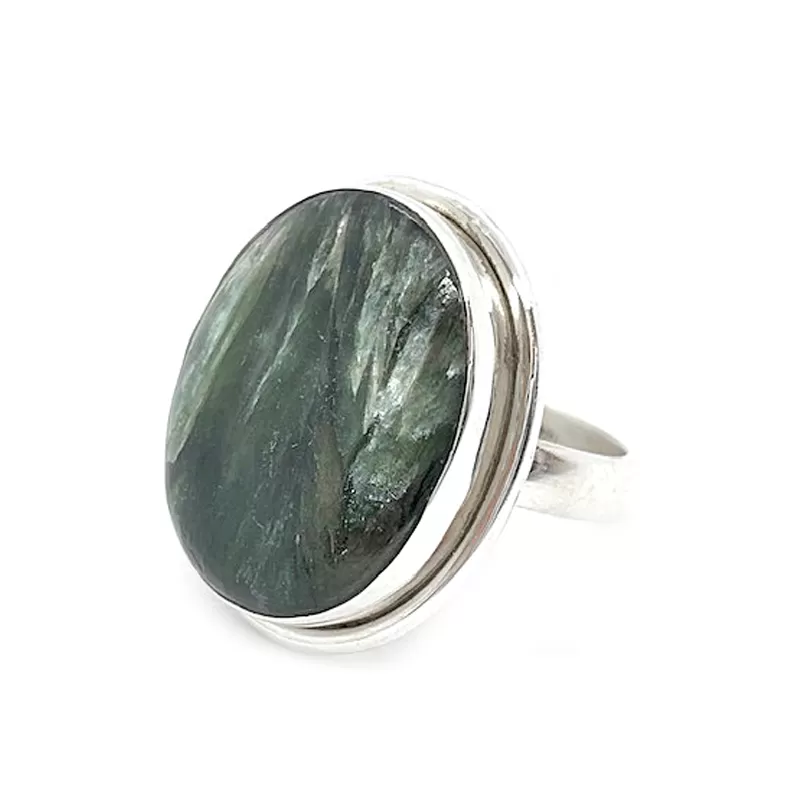 Seraphinite Classic Gemstone Ring