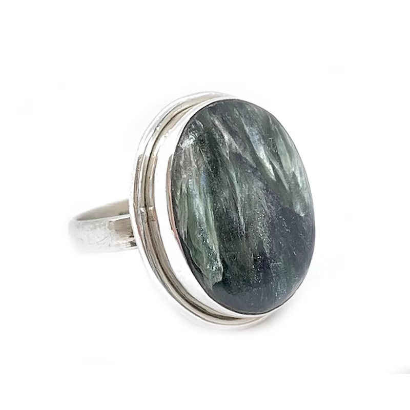 Seraphinite Classic Gemstone Ring