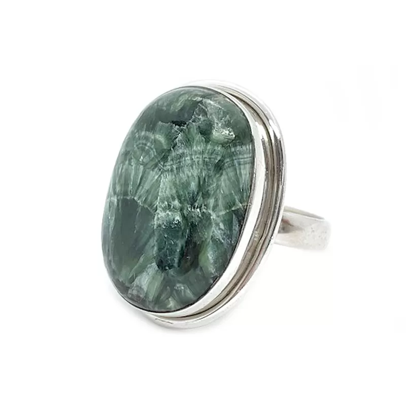 Seraphinite Classic Gemstone Ring