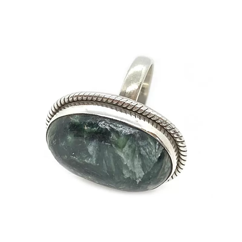 Seraphinite Classic Gemstone Ring