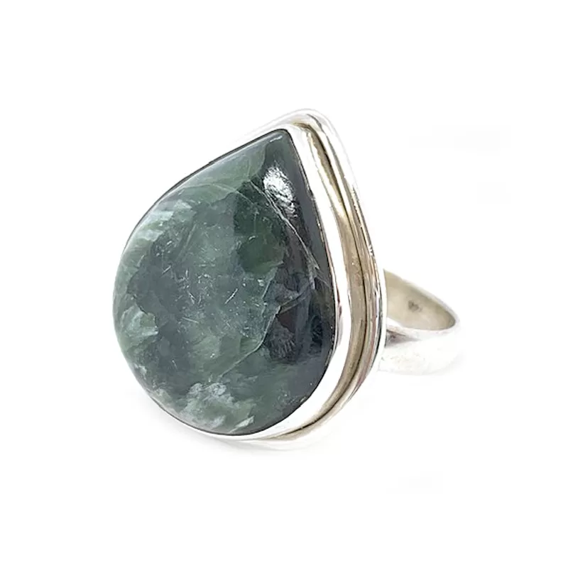 Seraphinite Classic Gemstone Ring