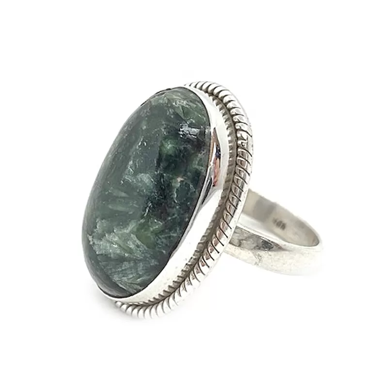 Seraphinite Classic Gemstone Ring