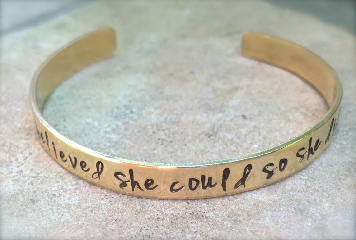 She Believed She Could So She Did Bracelet, Graduation 2016, Gifts for Graduation, Personalized Cuff, natashaaloha