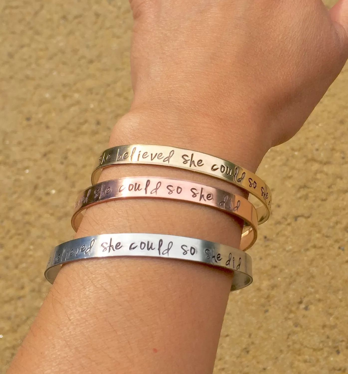 She Believed She Could So She Did Bracelet, Graduation 2016, Gifts for Graduation, Personalized Cuff, natashaaloha