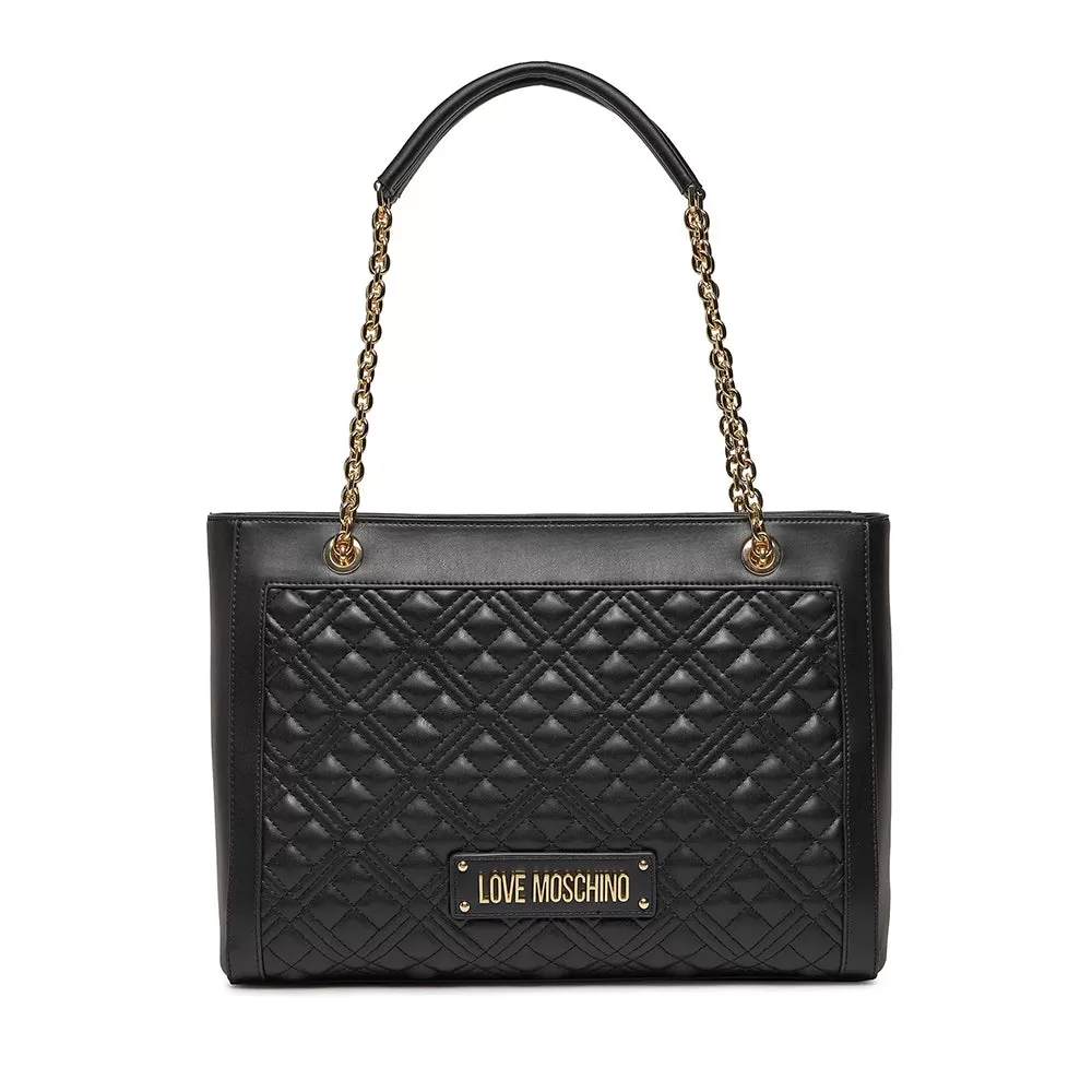 Shopping Bag Trapuntata LOVE MOSCHINO linea Quilted Nero