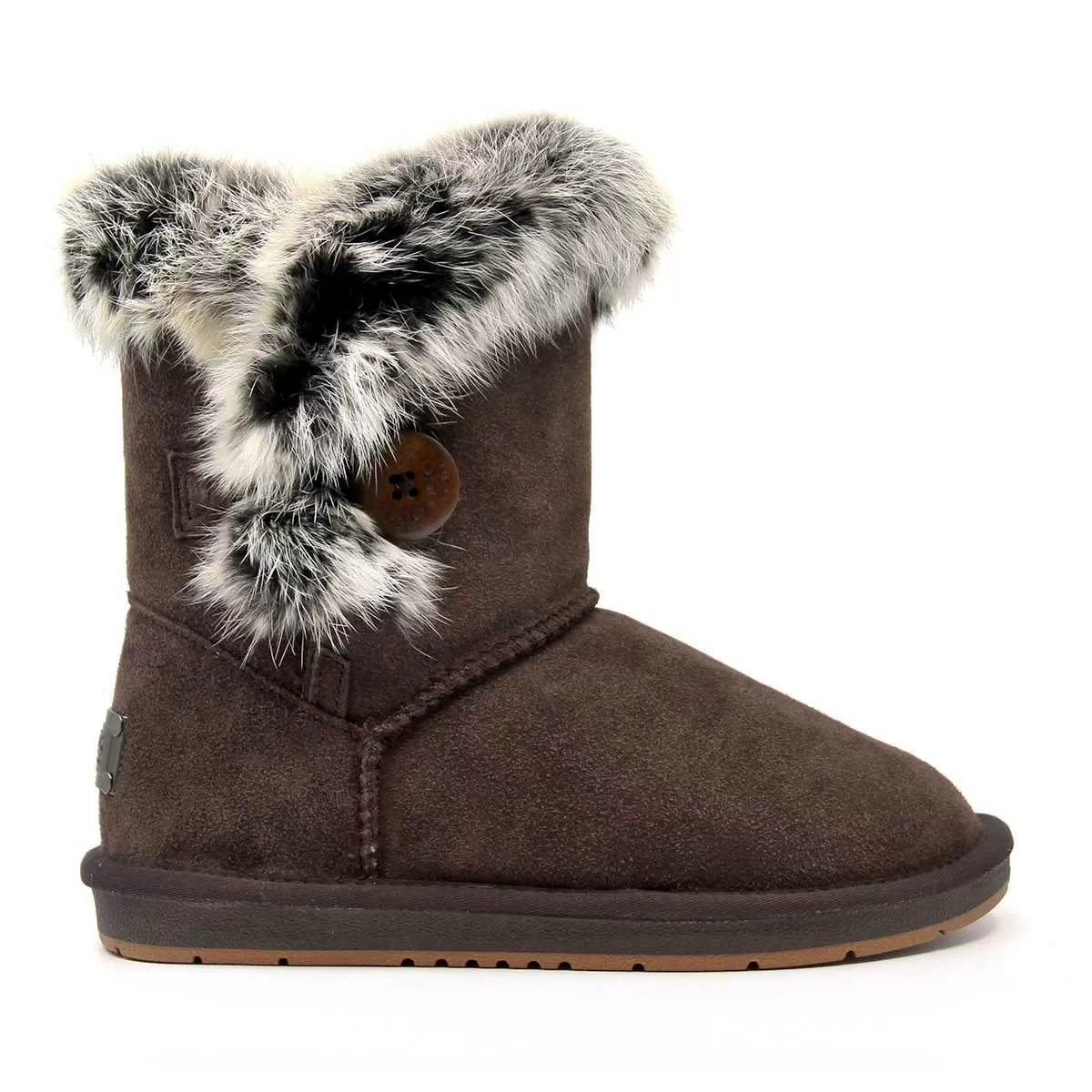 Short Button Fur UGG Boots