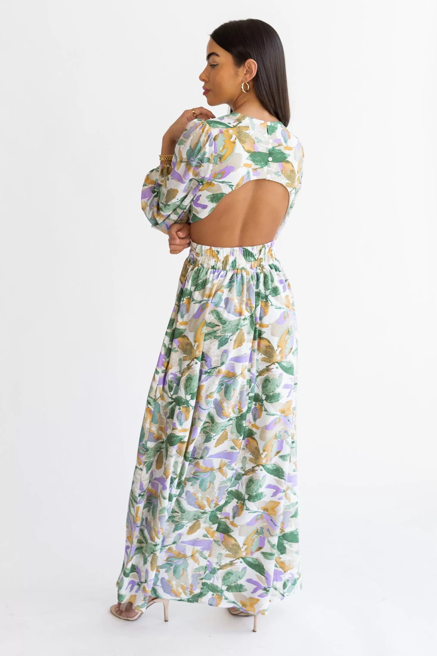 Sienna Lavender Cut Out Maxi Dress - Final Sale