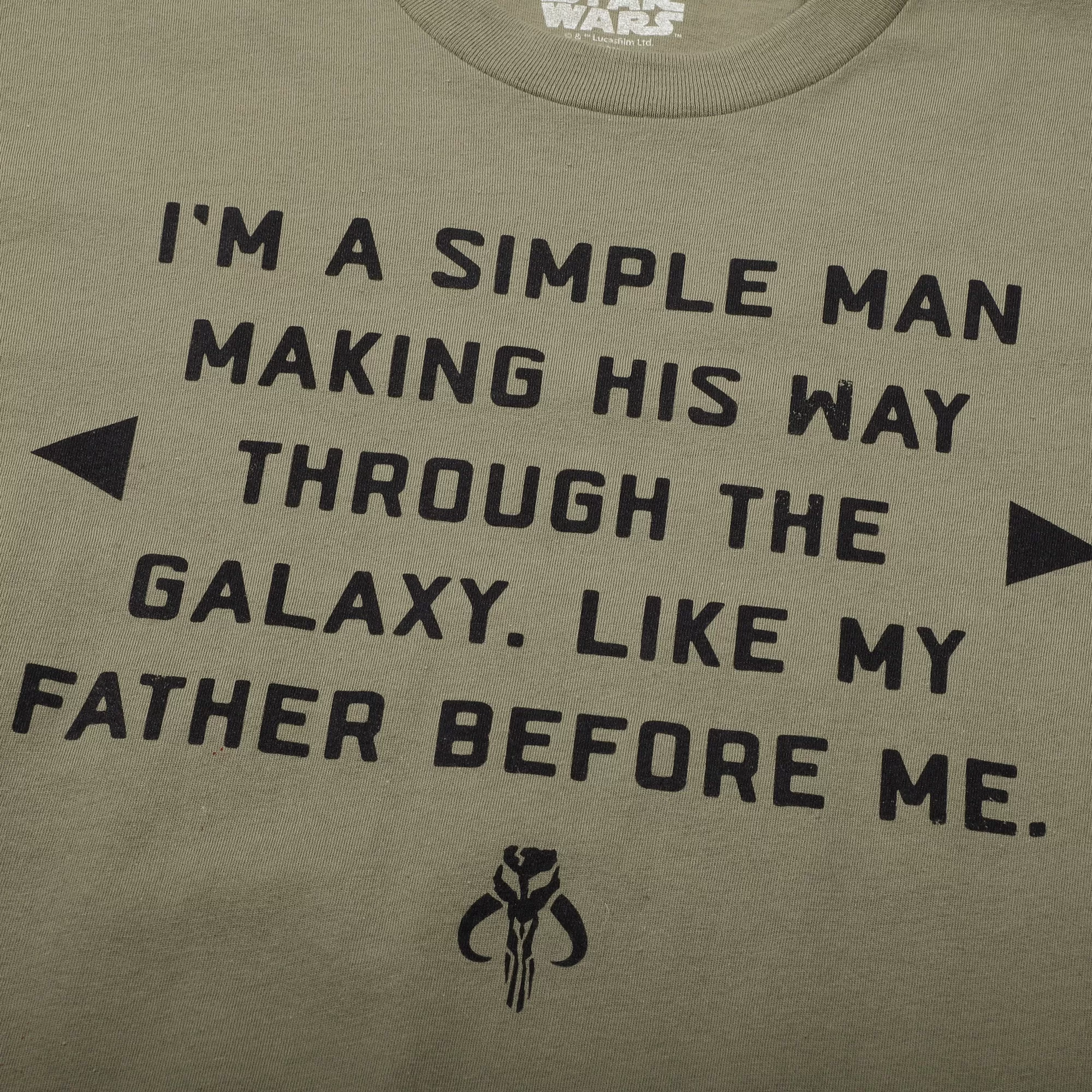 Simple Man Quote Olive Tee