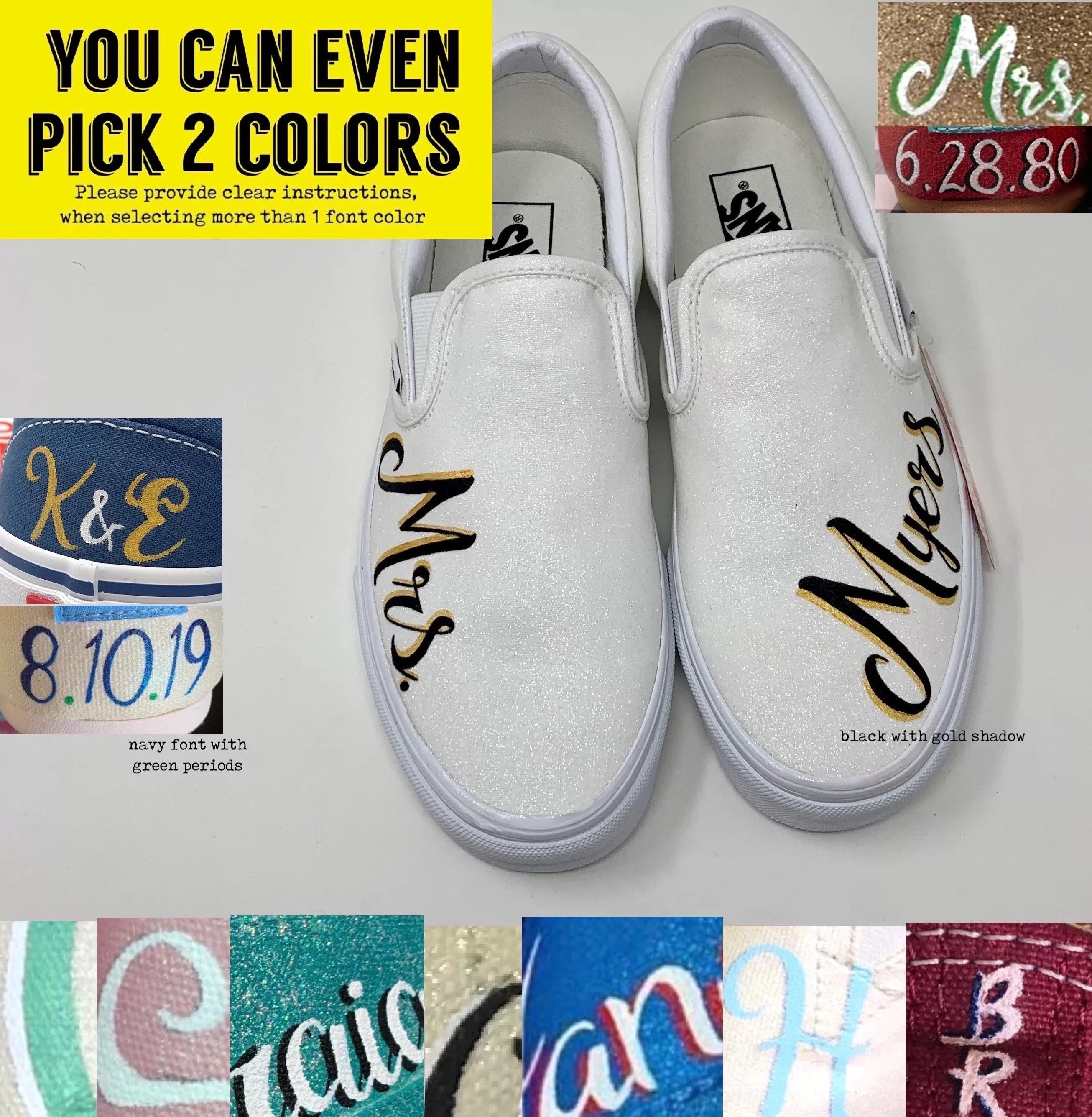 Simple Personalized Wedding Shoes