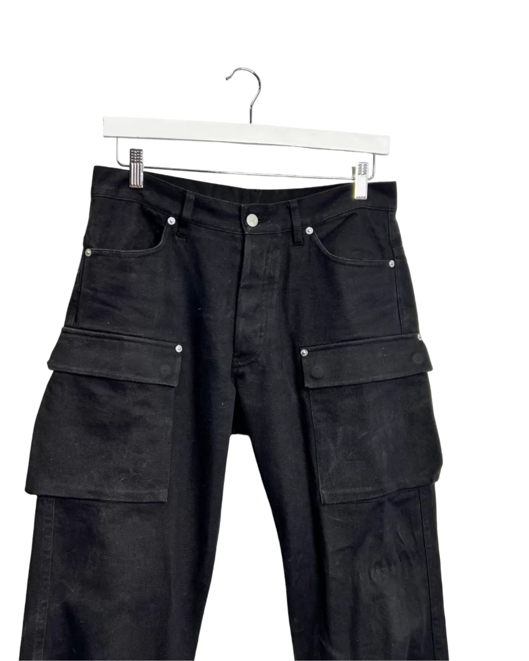 Size L - Final Home Black Cargo Style Jeans