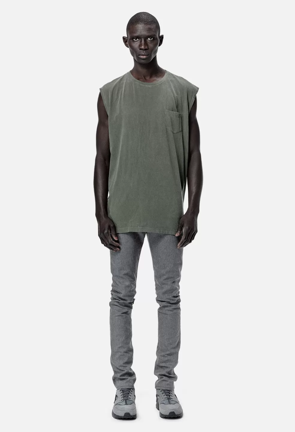 Sleeveless Pocket Tee / Olive