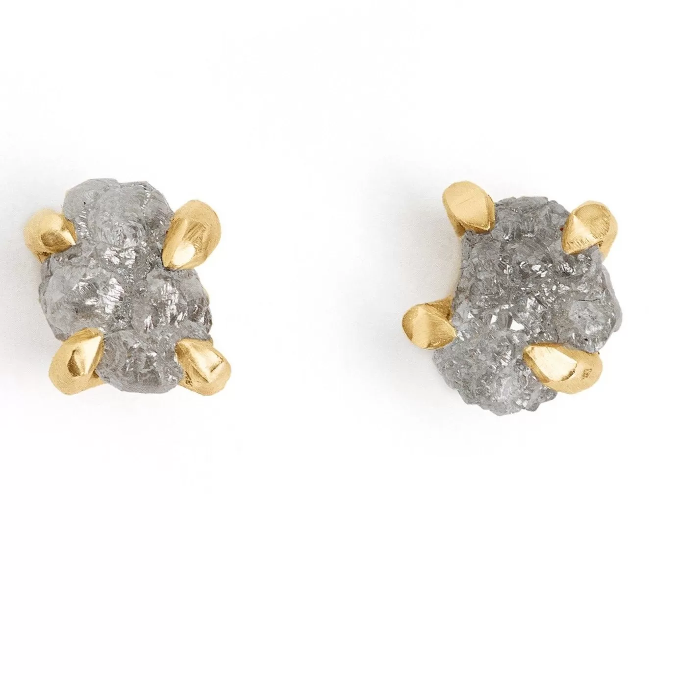 Sloan Rough Grey Diamond Studs