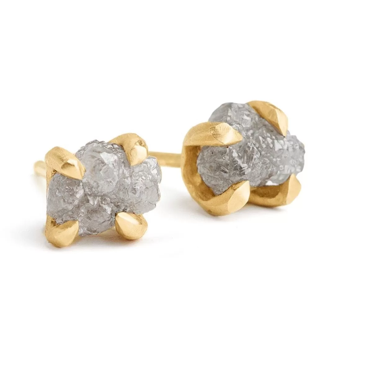 Sloan Rough Grey Diamond Studs