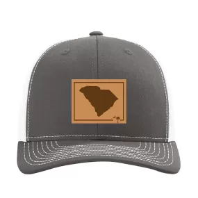 South Carolina Outline Trucker in Charcoal and White