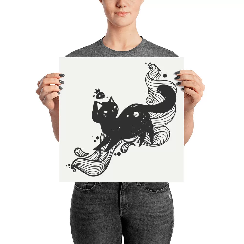 Space Cat Matte Art Print