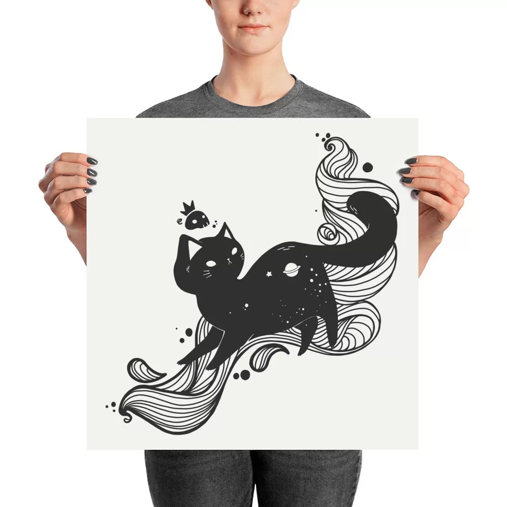 Space Cat Matte Art Print