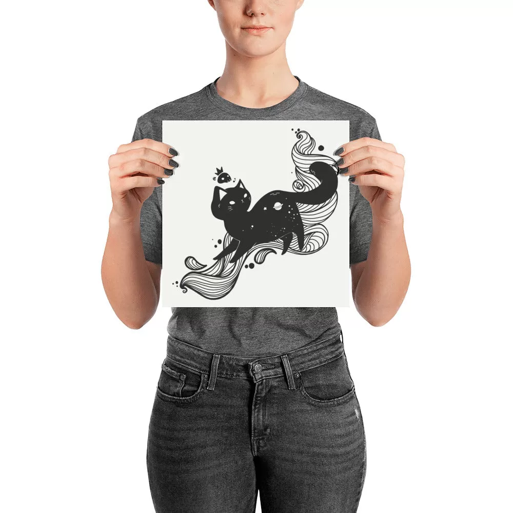 Space Cat Matte Art Print