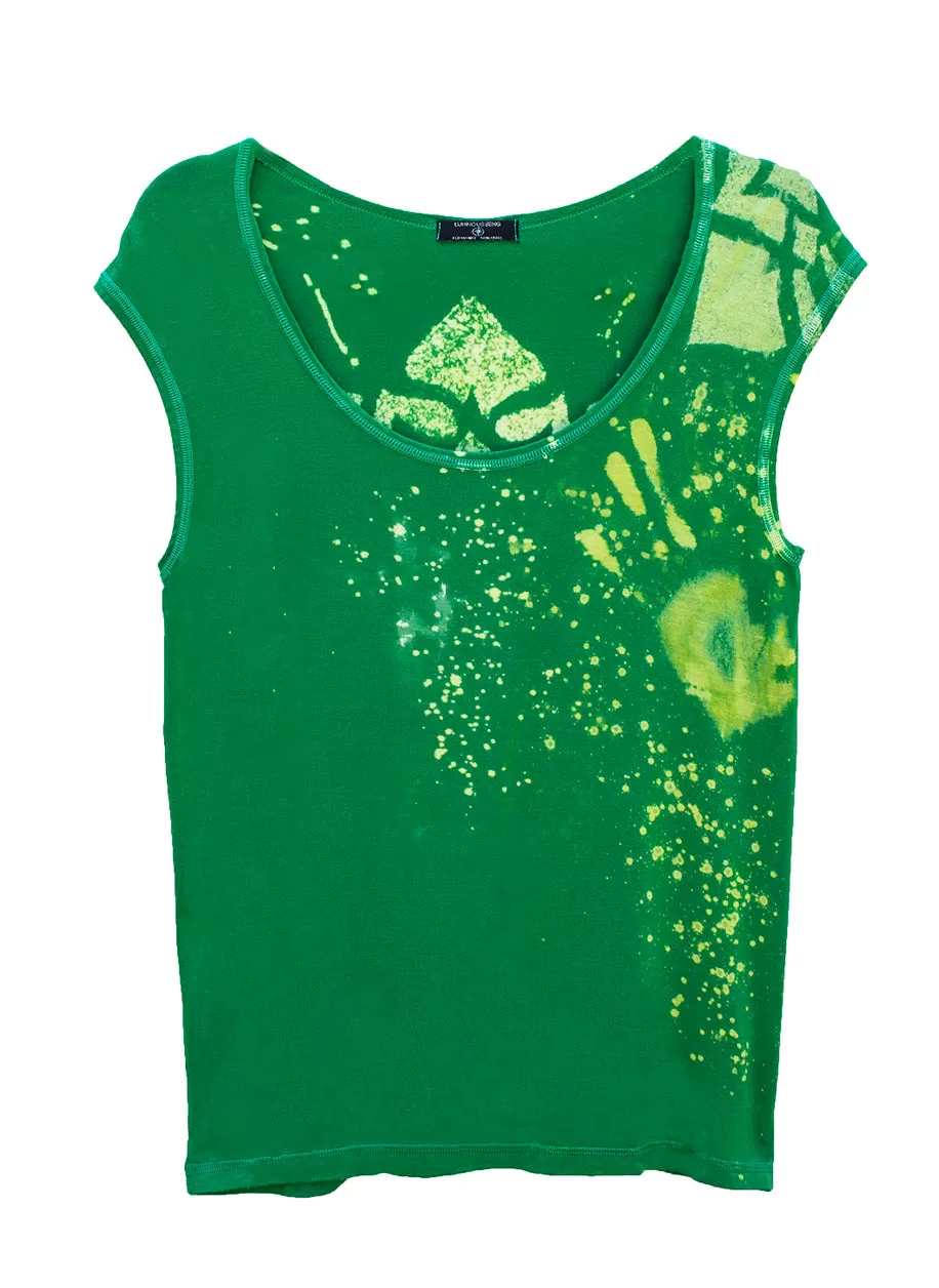 Star Yantra Yoga Tee Shirt OM Aspen Green