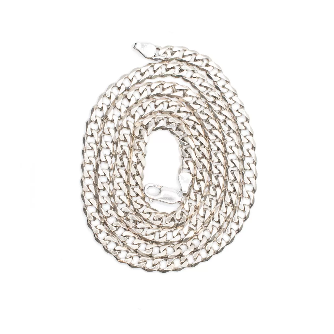 Sterling Silver Flat Cuban Chain