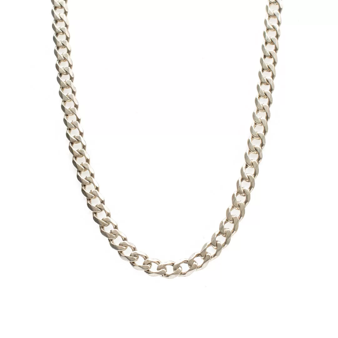 Sterling Silver Flat Cuban Chain