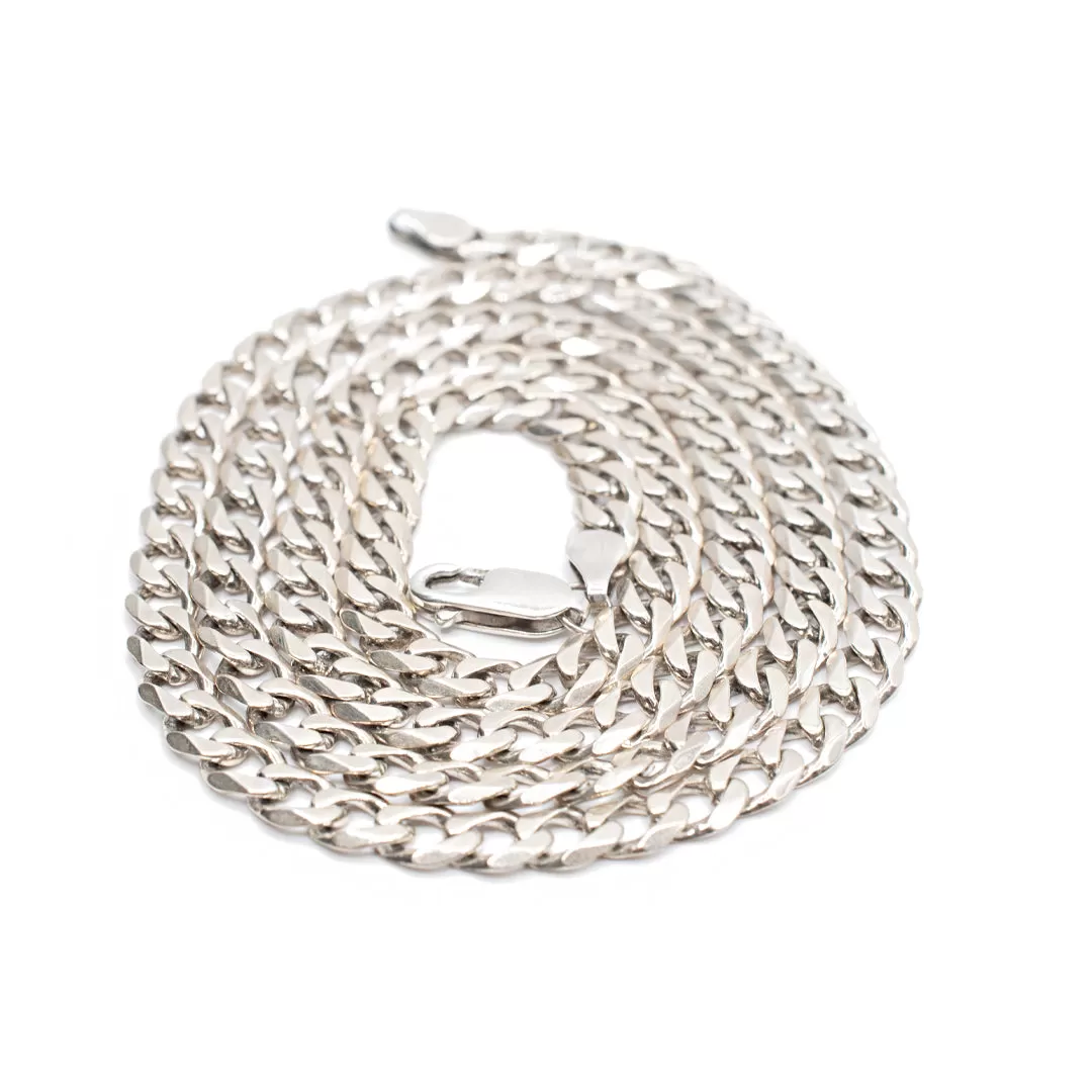 Sterling Silver Flat Cuban Chain