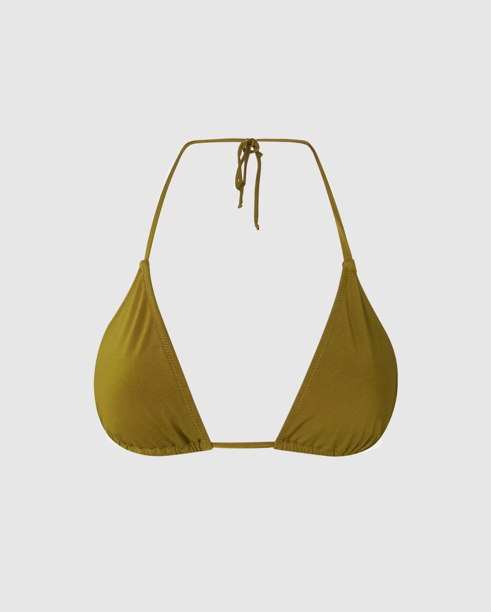 Strappy Triangle Bikini Top Olive