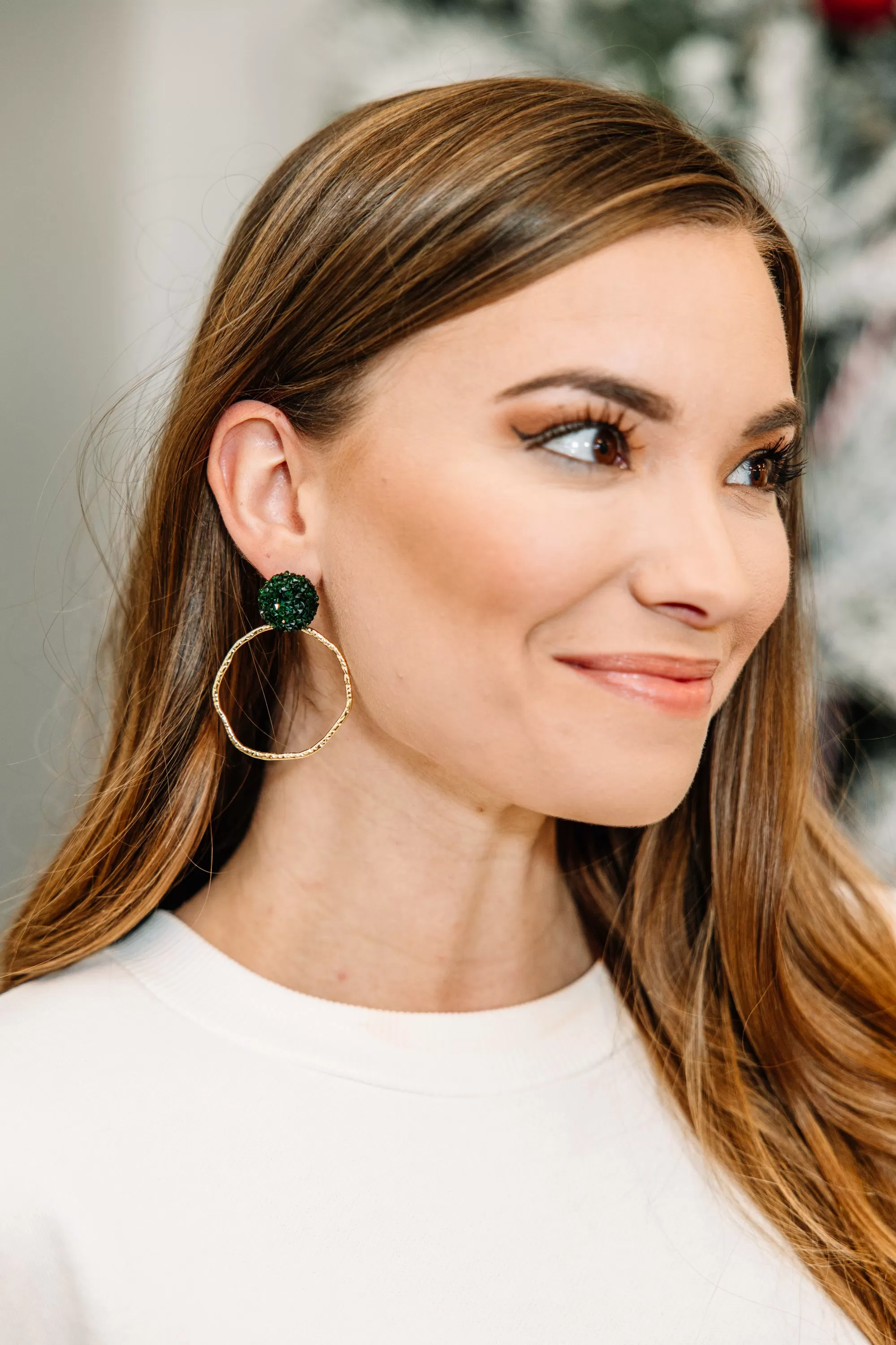 Taylor Shaye Designs: Emerald Glitter Earrings