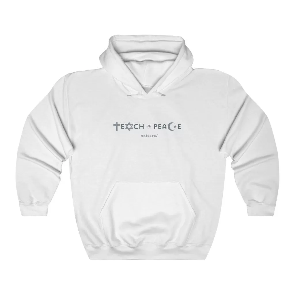 Teach Peace - Relaxed Fit Black Fleece Hoodie