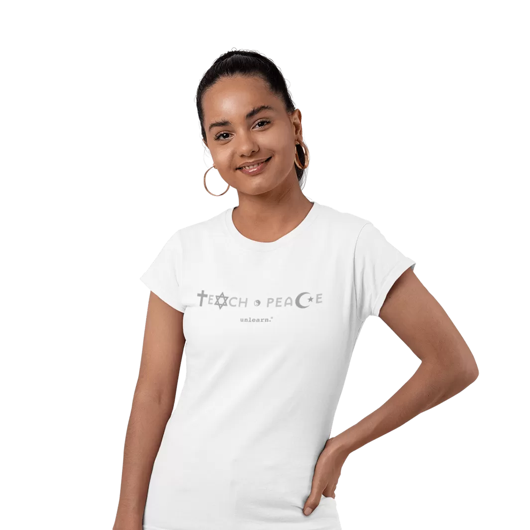 Teach Peace - Women's Fitted T-Shirt