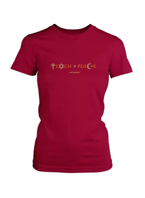 Teach Peace - Women's Fitted T-Shirt