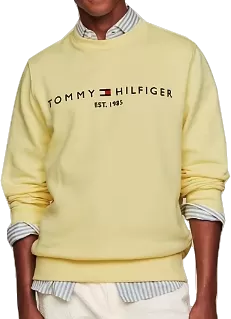 Tommy Hilfiger Yellow Logo Sweatshirt Bnwt UK L