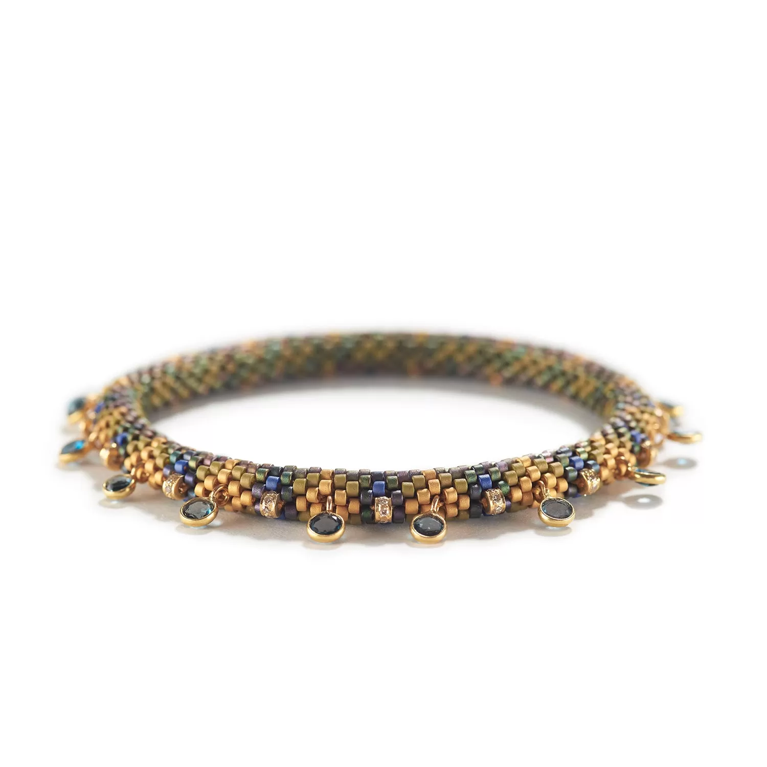 Topaz, Diamond & Gold Bracelet