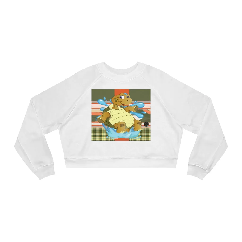 Turtle Splash Cropped Fleece Pullover