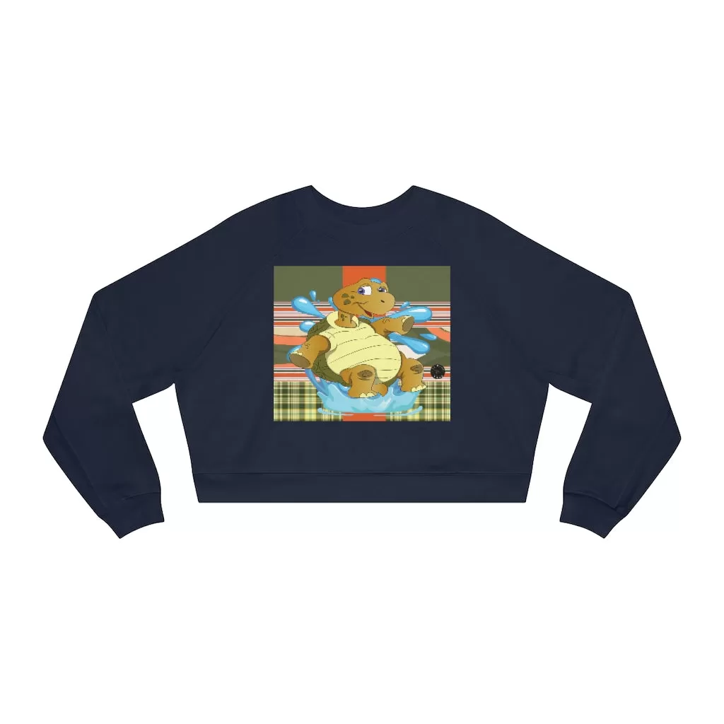 Turtle Splash Cropped Fleece Pullover