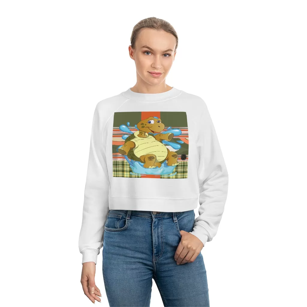 Turtle Splash Cropped Fleece Pullover