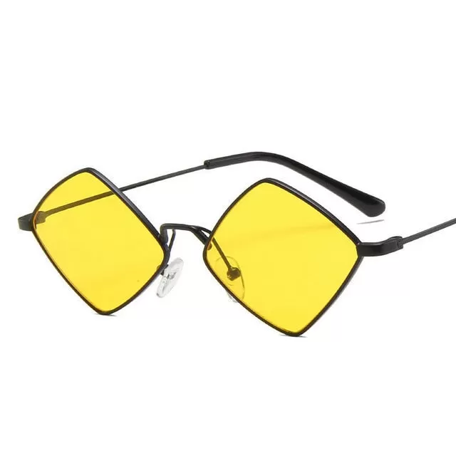 Unregelmäßige Vintage-Sonnenbrille für Damen mit kleinem Rahmen, UV400 