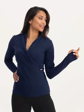 Urban Goddess Ishtar Long Sleeve Yoga Top - Midnight