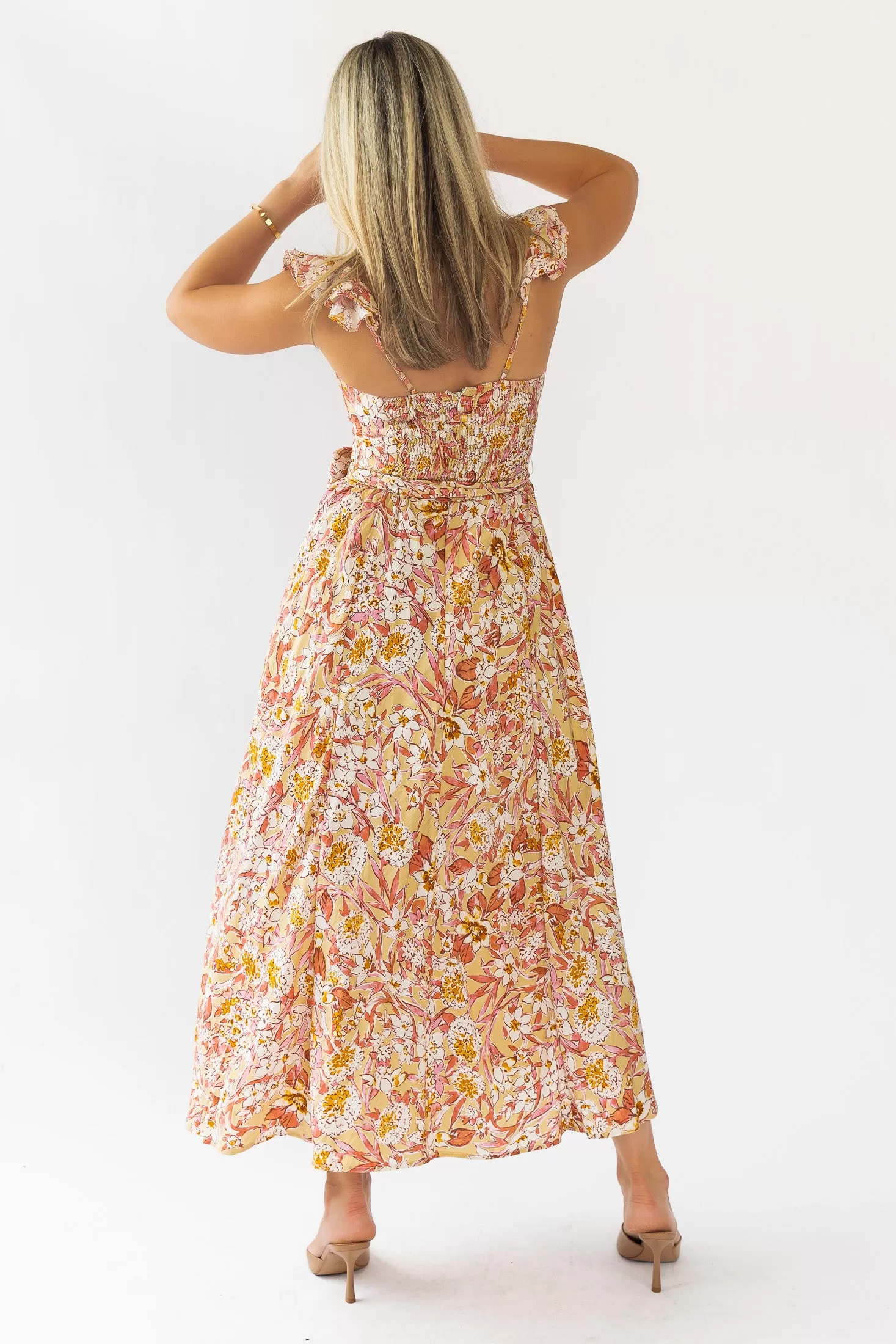 Vara Corset Floral Maxi Dress