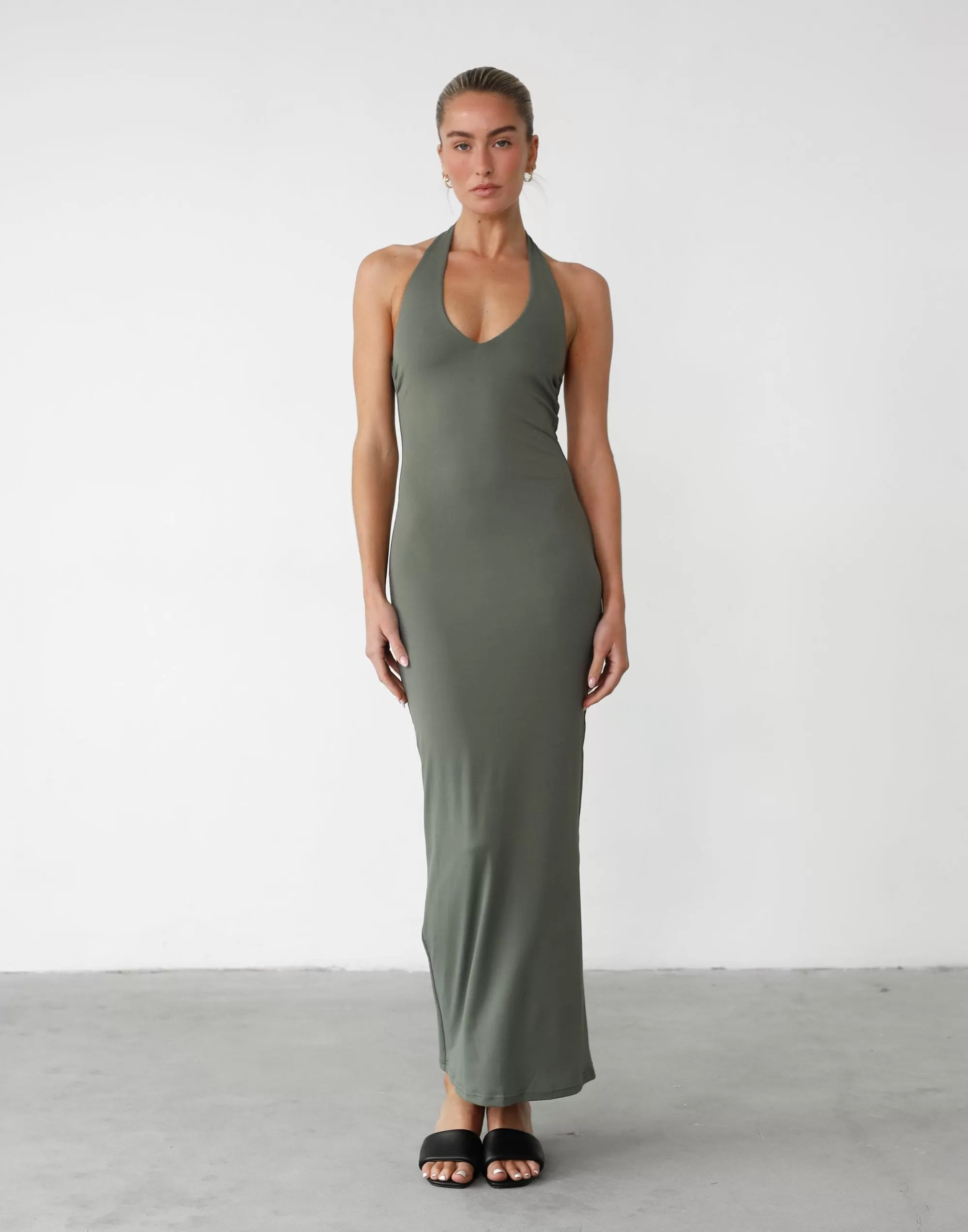 Veena Maxi Dress (Khaki)