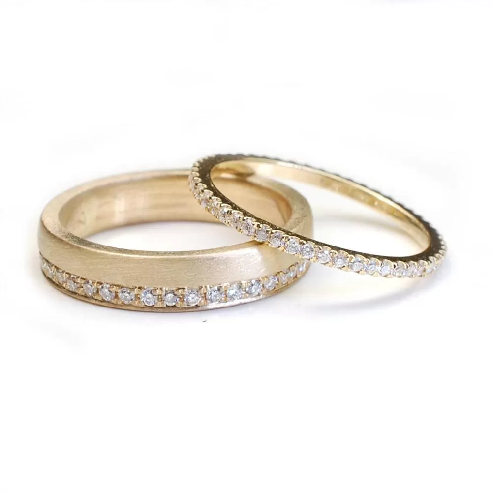 Victorian Ring Gold Diamond Wedding Band