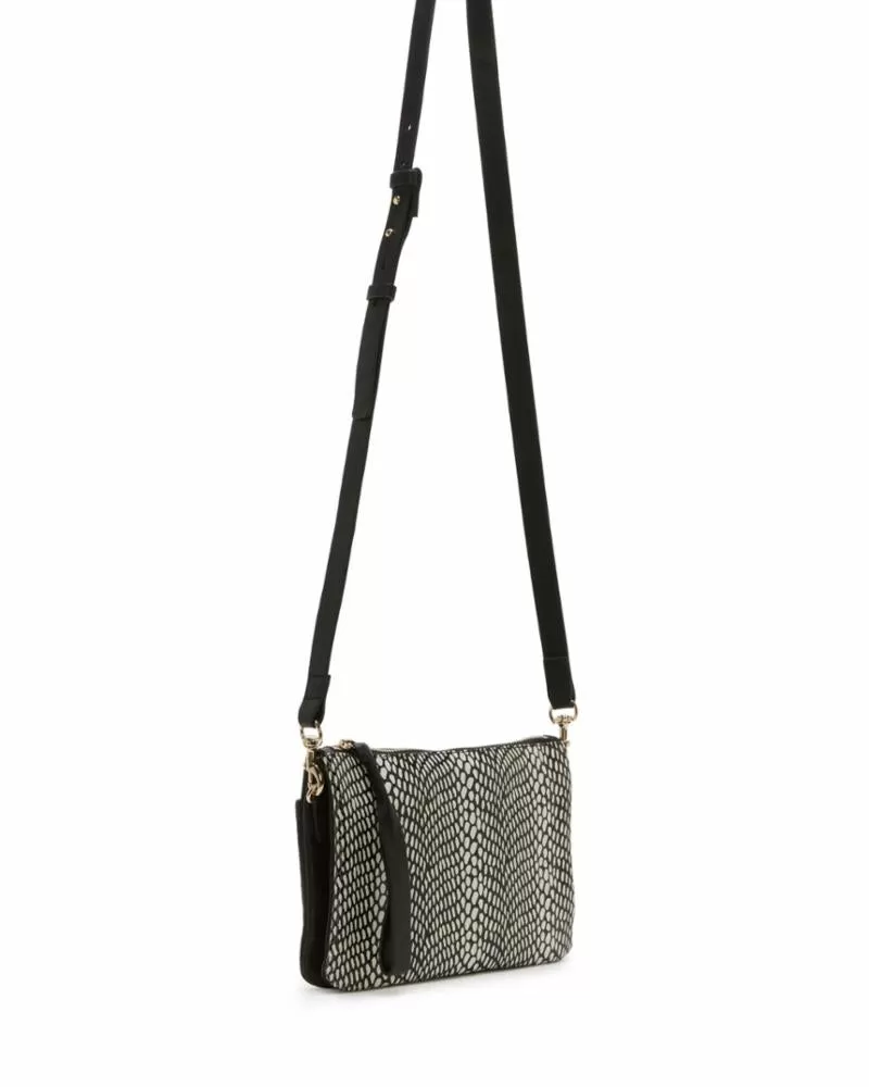 Vince Camuto Handbag KIONI CROSSBODY BLACK MULTI/GRAPHIC SCALES/LAM