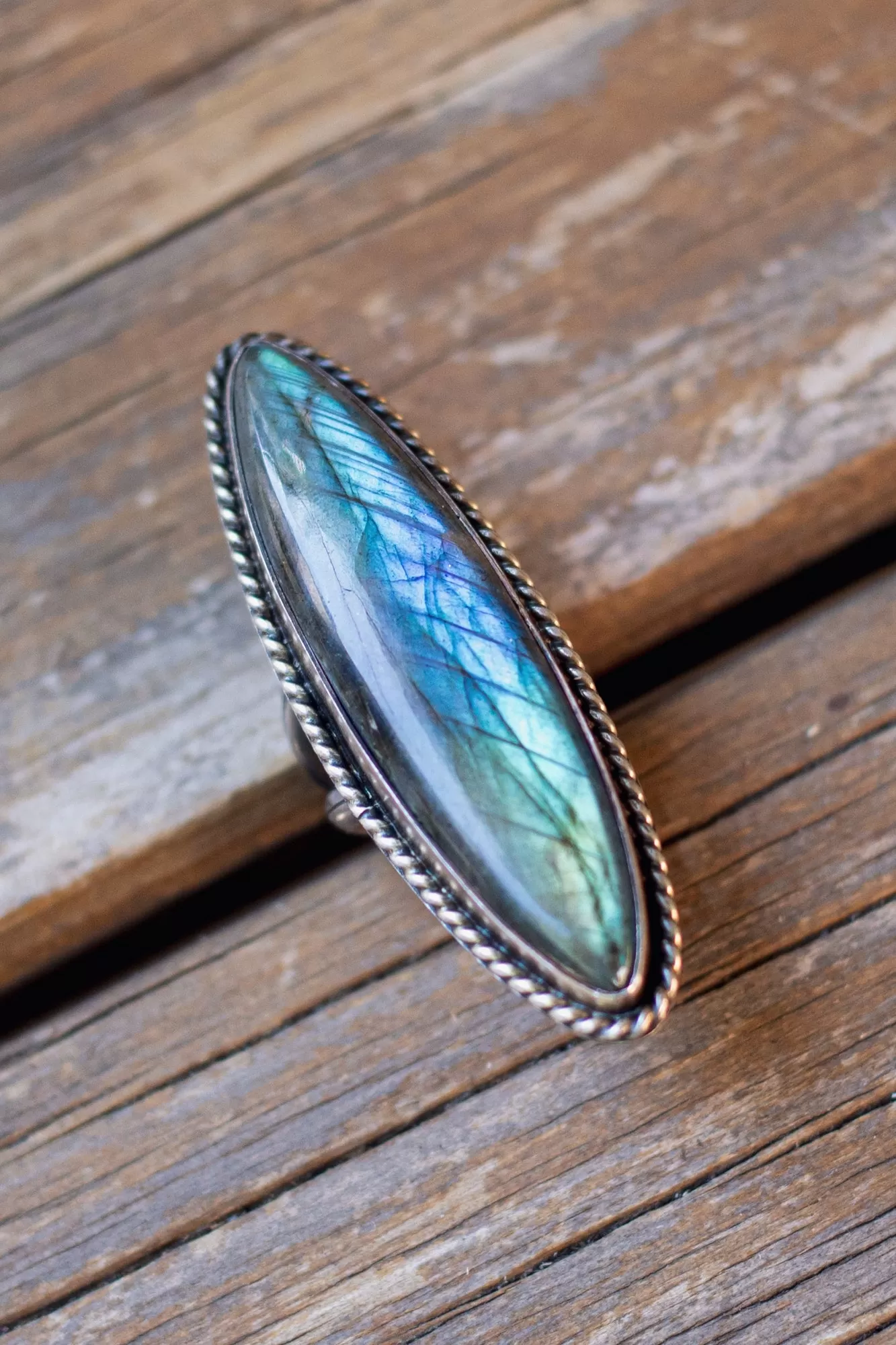 Vintage Navajo Labraodorite Ring