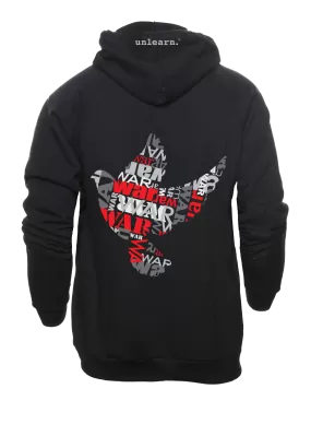 War Dove - Gender Neutral Black Fleece Zipper Hoodie*