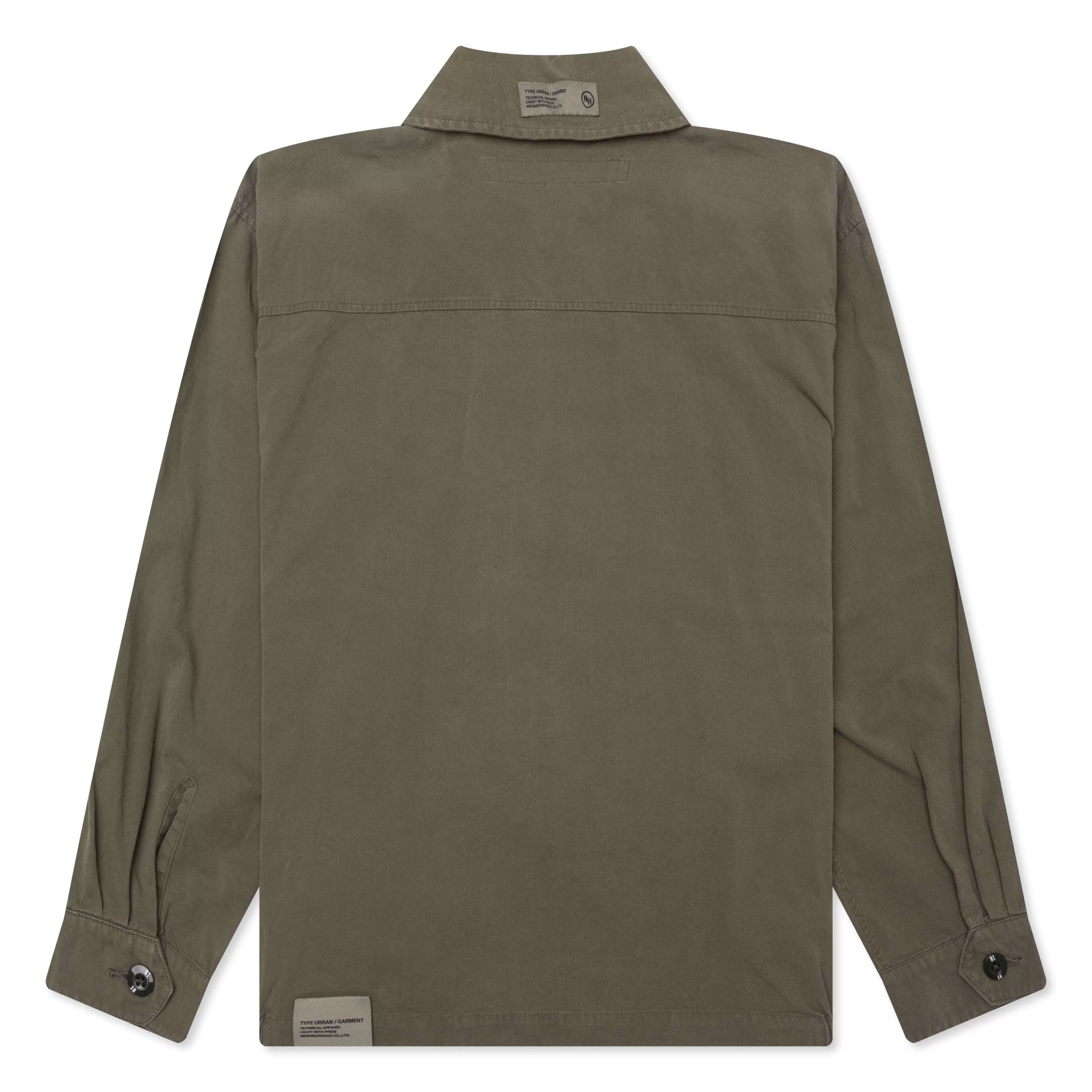 Washed Zip Work Jacket - Olive Drab