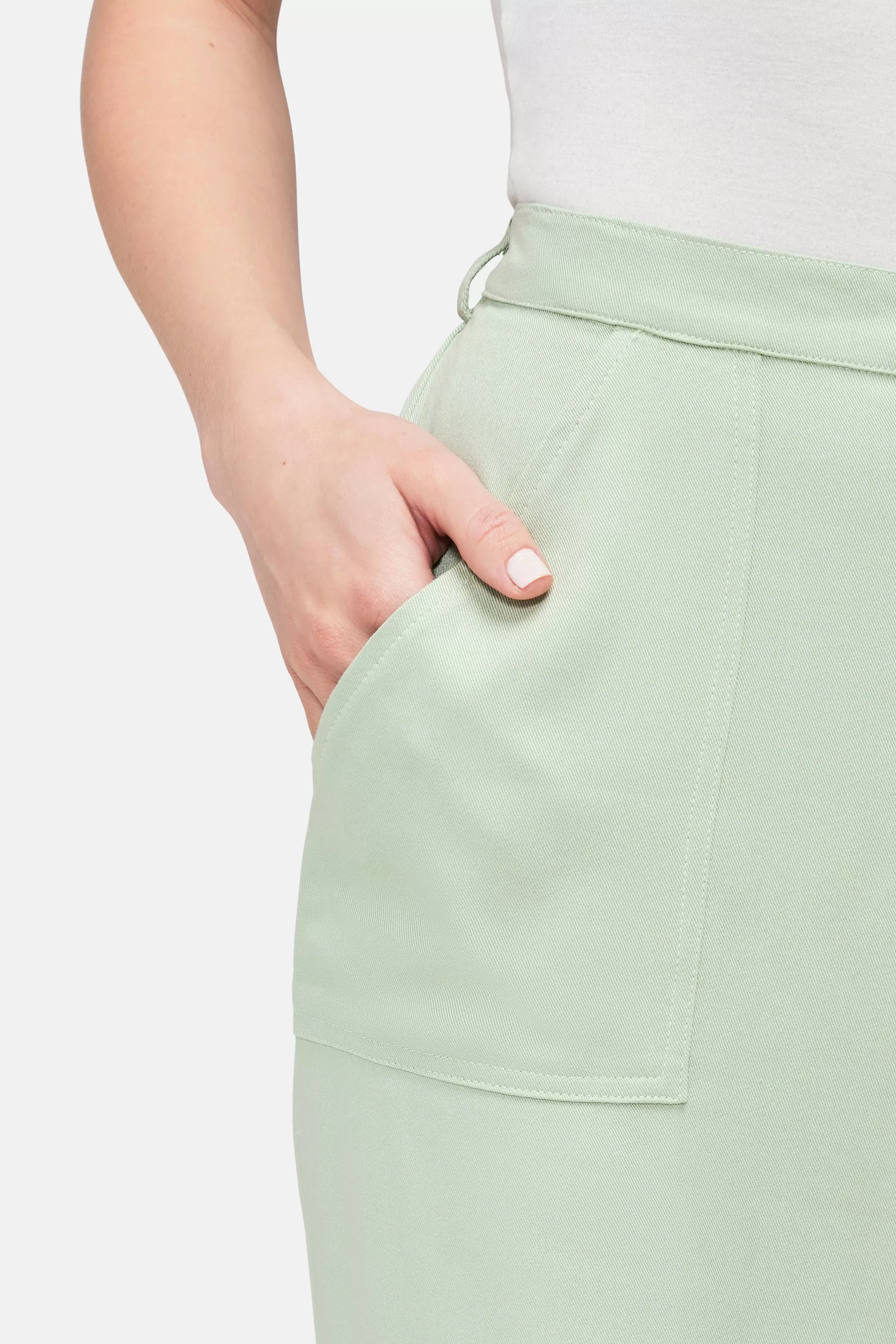 Wide Leg Trouser | Frosty Green