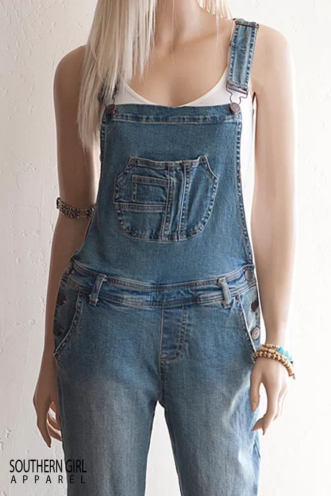 Women's Denim Bib Overall Pants