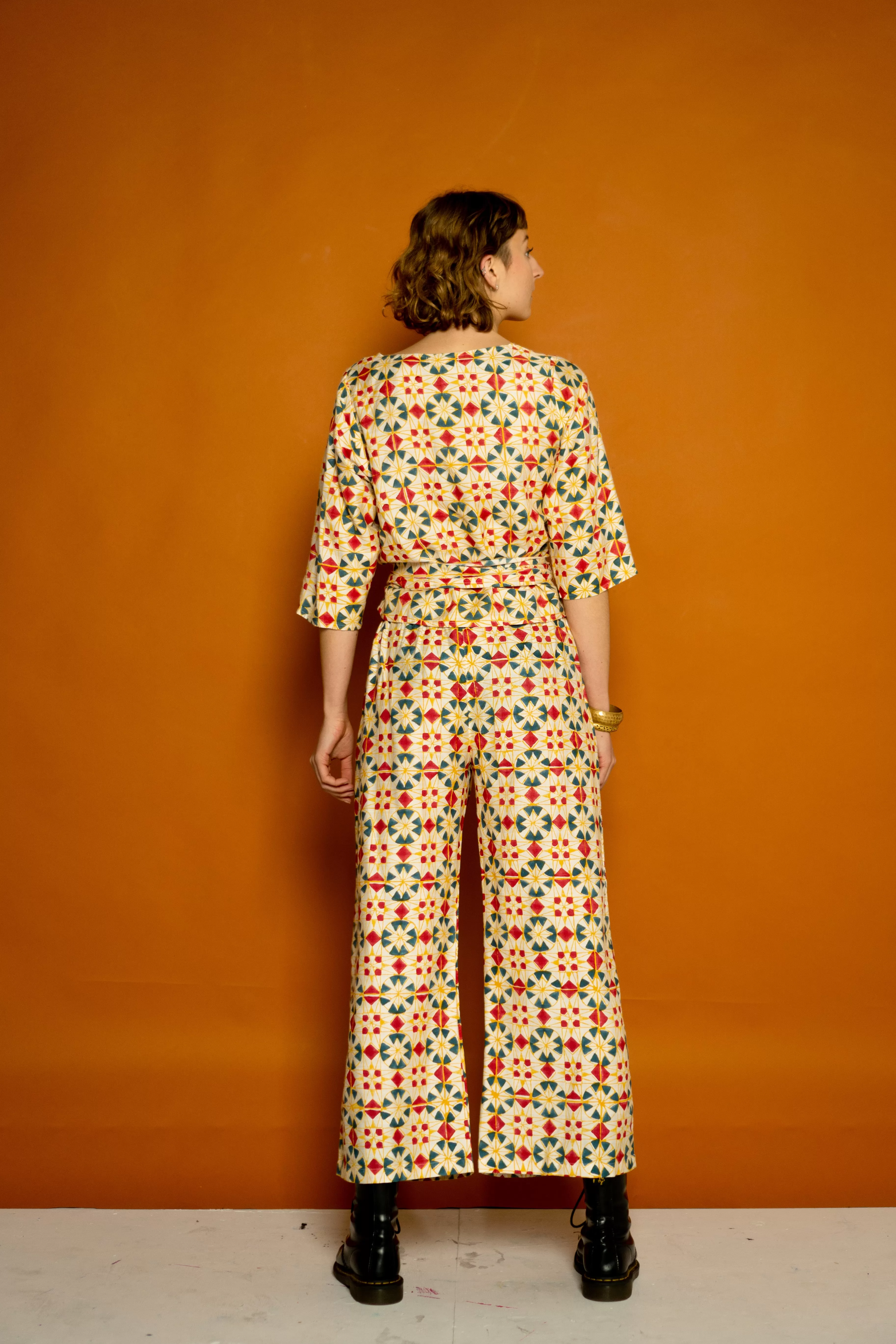 Wrap Shirt - Parcheesi Print