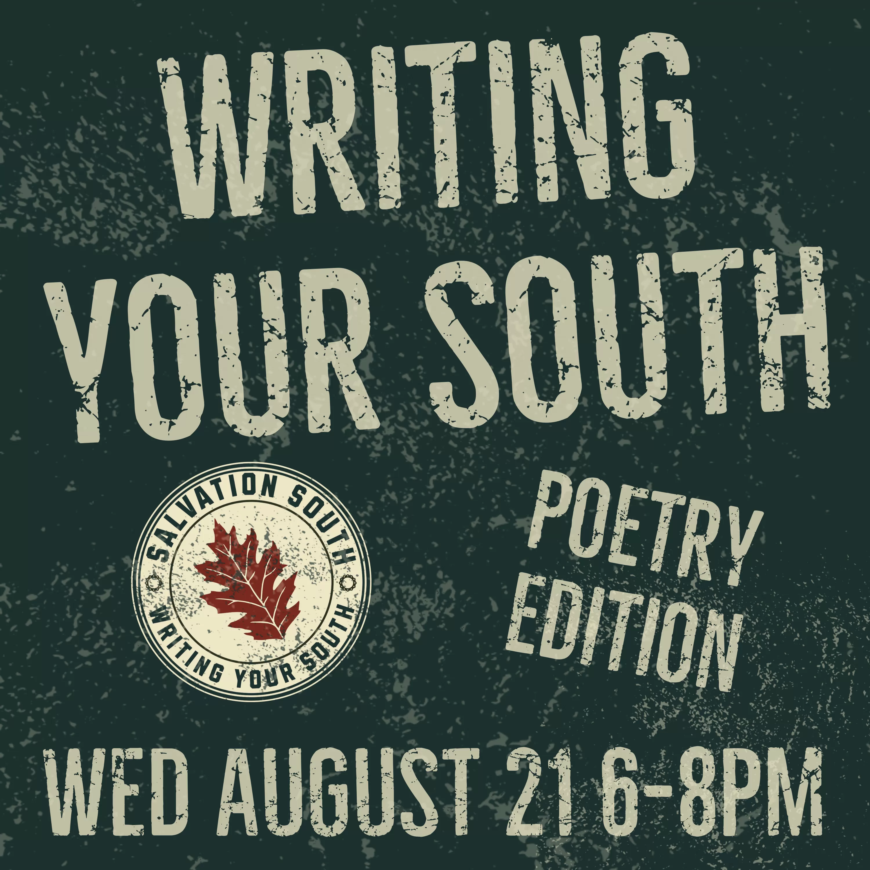 Writing Your South: Poetry Edition: Virtual via Zoom